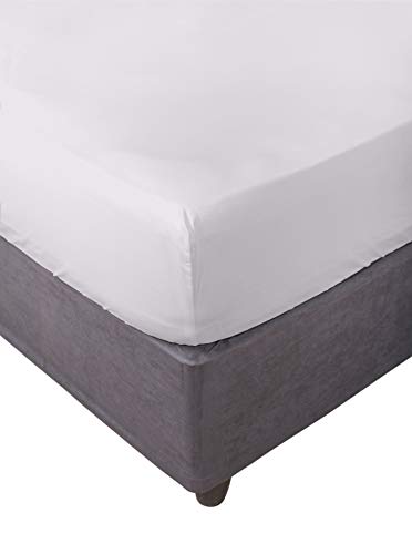 Miracle Home. Fitted Sheet, Elastic, Soft, Comfortable, Anti-Pilling. Cotton 50% 50% Polyester. Ecru. 105 x 200 cm