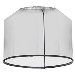 Outsunny Outdoor Garden Umbrella Table Screen, 2.3 m Parasol Bug Mosquito Net Cover with Zipped Door, Patio Mosquito Netting Cover with Water Fillable Tube at Base, Black