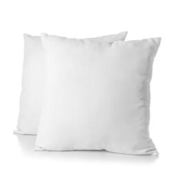 Blanrêve - Set of 2 Organic Cotton Pillows - Aesthetic - Soft Comfort - 60 x 60 cm - Made in France, White
