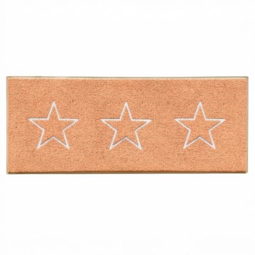 Nicoman Star Shape Embossed Entrance Door Mat Non Slip Dirt Trapper PVC Spaghetti Mat with Rubber Base, Jet Washable Quick Drying Doormat Watertight Indoor or Outdoor - (Runner, Beige, 150 x 60cm)