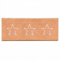 Nicoman Star Shape Embossed Entrance Door Mat Non Slip Dirt Trapper PVC Spaghetti Mat with Rubber Base, Jet Washable Quick Drying Doormat Watertight Indoor or Outdoor - (Runner, Beige, 150 x 60cm)