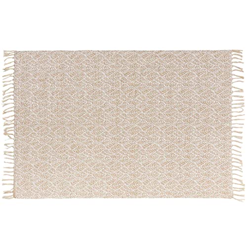 Douceur d'Intérieur, Kalinda Rectangular Rug, White, 120 x 170 cm