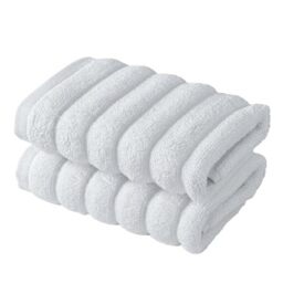 BERIBO Cloud Turkish Towel Set 100% Cotton 620gsm (Alpine White, 2 Face Flannels)