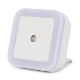 Entac Night Light with Twilight Sensor, 0.5W, Square, Cool White