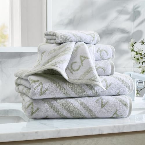 Nautica - Bath Towels, Soft & Absorbent Bathroom Essentials, Oeko-Tex Certified (Minera Green, 6-Piece)