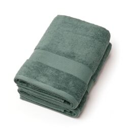 Pure Coton Set of 4 Bath and Hand Towels in Combed Cotton 550 g/m² Oeko-TEX Certified Washable at 40°C 2 Hand Towels 50 x 100 cm + 2 Bath Sheets 70 x 140 cm Sand