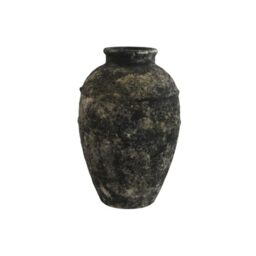 Home ESPRIT Vase Dark Grey Oriental Terracotta 23.5 x 23.5 x 33.5 cm