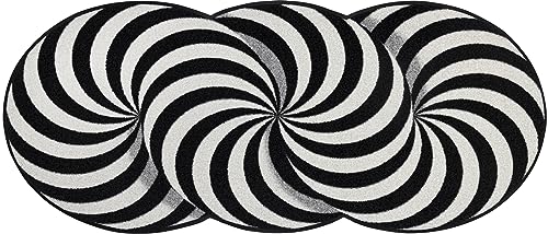 Wash+Dry Infinity Swirl Doormat, 60 x 140 cm, Washable for Indoor and Outdoor Use