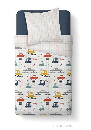 TODAY Happy 1.11 Bed Linen Set, White, 140 x 200 cm