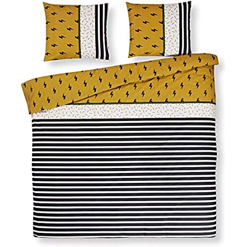 daydream Franko Duvet Covers, Cotton, Multi-Coloured, 200 x 200/220