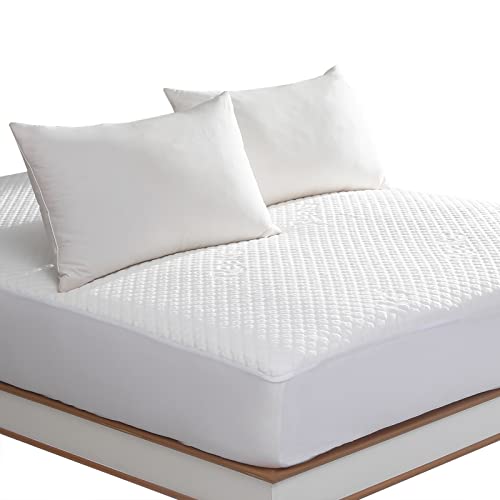 "Reaks Waterproof Mattress Protector Cal King Size, Fits 18"" Deep - Rayon from Bamboo, 72"" ?? 84"", cooling channel weave, noiseless sleep, machine washable"