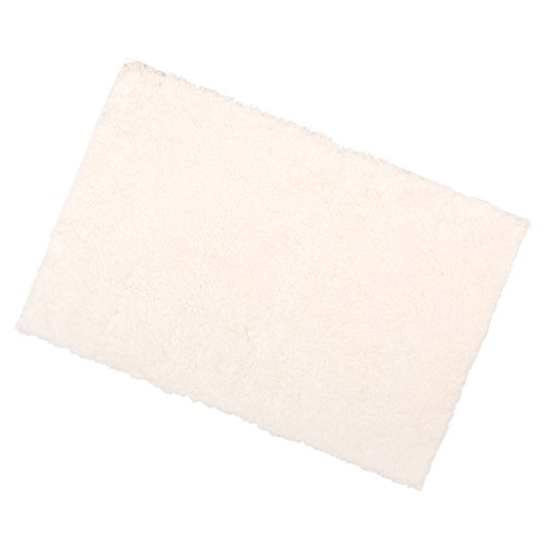 Ivory Soft Tufted Microfibre Bathroom Shower Bath Mat Rug Non-Slip Back 50x80cm