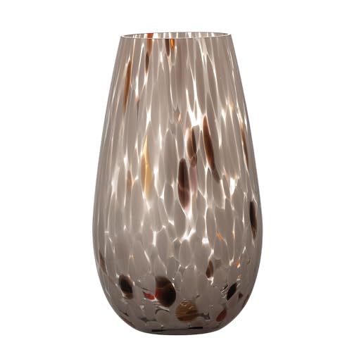 Bloomingville Artem 82057000 Vase Made of Glass, Colour: Brown, Dimensions: 14.5 x 25 cm