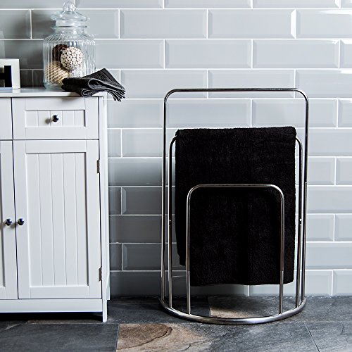 Home Discount Bath Vida Towel Stand 3 Tier Bathroom Rack Free Floor Standing Towel Holder Curved, In Chrome - 333353.vida