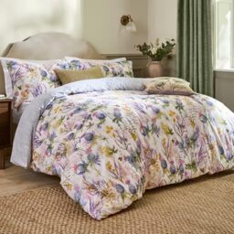 Voyage Maison Cluaran Duvet Cover Set – Highland Thistle Watercolour Country Cotton (Multicolour)