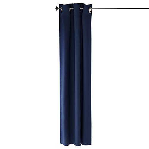 Furinno COLLINS Blackout Curtain 106.7 x 213.36cm 1 Panel, for Living Room, Bedroom, Blue