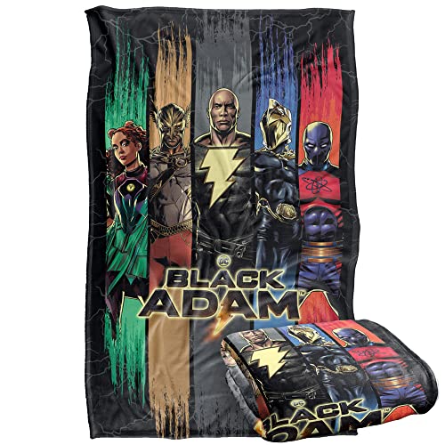 Black Adam Black Adam Players Silky Touch Super Soft Throw Blanket 91 x 147 Cm