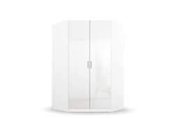Rauch Möbel Celle Corner Wardrobe in White/High-Gloss White, 2-Door, (W x H x D) 117 x 197 x 117 cm