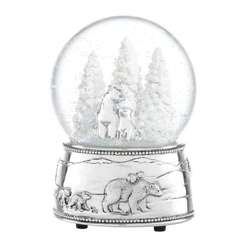 Lenox Reed and Barton North Pole Bound Polar Bear Musical Snow Globe, 2.25 LB, Multi