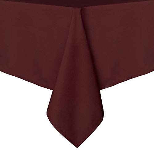 sancua Rectangle Tablecloth - 70 x 108 Inch - Stain and Wrinkle Resistant Washable Polyester Table Cloth, Decorative Fabric Table Cover for Dining Tables, Buffet Parties and Camping, Burgundy