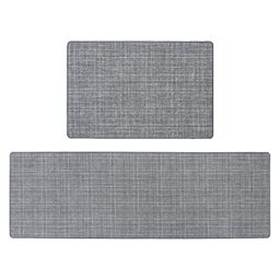 JVL'Elegance Machine Washable Doormat and Runner, Grey