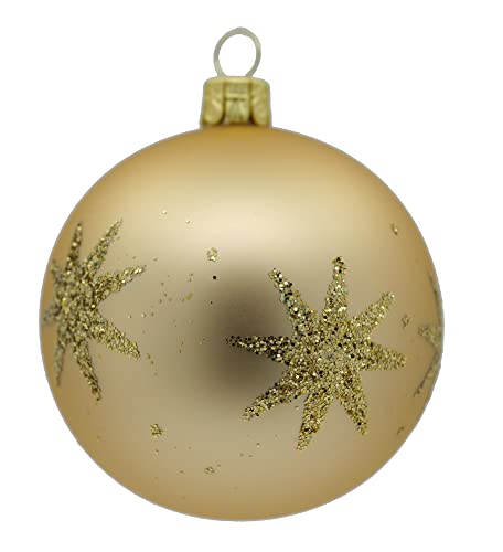 Set of 6 ornamental balls (Ø 7 cm) in hand-blown glass for Christmas tree