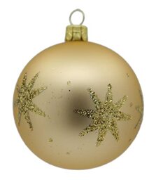 Set of 6 ornamental balls (Ø 7 cm) in hand-blown glass for Christmas tree