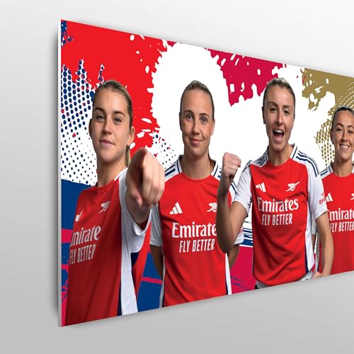 fan decor Licensed Décor Arsenal FC Double Headboard - 150cm (w) x 75cm (h) - Womens Player Mix 1