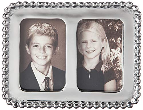 "MARIPOSA 3714 2x3 Vertical Double Frame, Aluminium, Silver, Double 2"" x 3"" Photo Frame"
