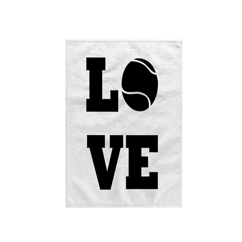 "3dRose ""Love Tennis Towel, Multi-Colour, 15 x 22-Inch"