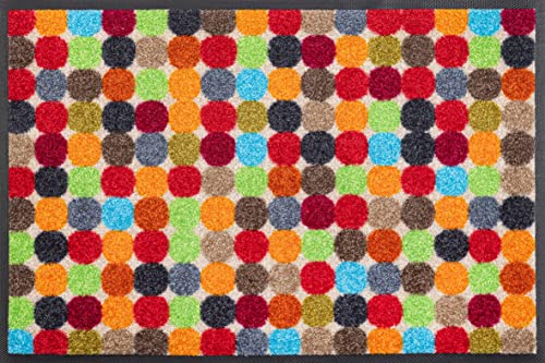 wash+dry doormat, Mikado Dots 40x60cm, inside and outside, washable