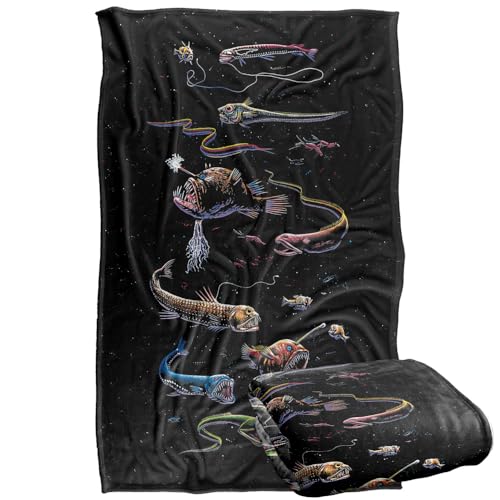 Jq Licensing - Royce Mcclure Way Down Deep Fish Silky Touch Super Soft Throw Blanket 91 x 147 Cm