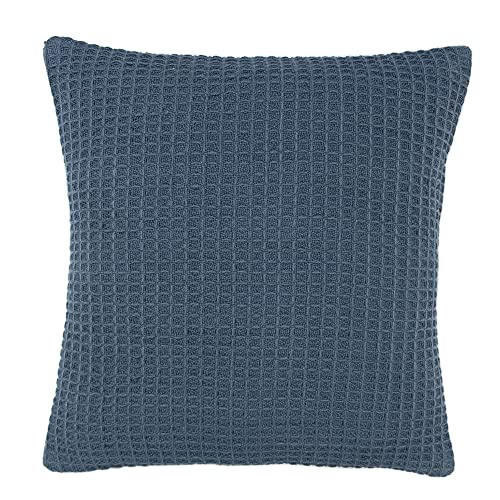 Appletree Loft - Bruges - Waffle Cushion Cover - 43 x 43cm in Ink Blue