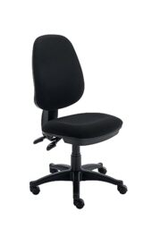 Office Hippo Desk Chair Without Arms, Adjustable Curved Back, Executive Swivel, Desk Chair, Suitable For Home Office, Black, 64 x 64 x 93 to 109 cm
