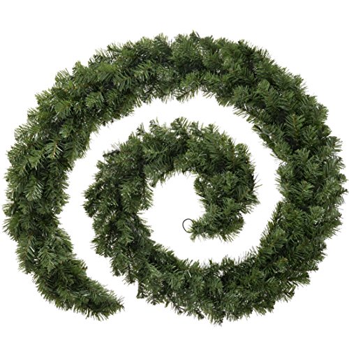 WeRChristmas Extra Thick Pine Garland Christmas Decoration, Green, 9 feet