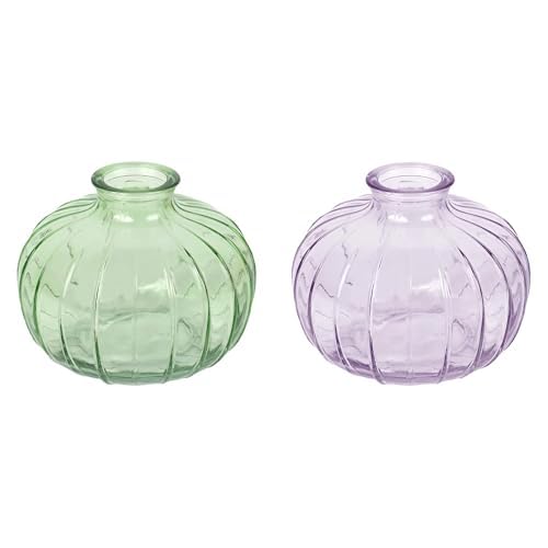 Talking Tables Green Glass Bud Vase for flowers, s & Talking Tables Lilac Glass Bud Vase for flowers, s Table Decor Bundle