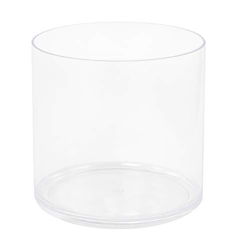 "Royal Imports Flower Acrylic Vase Decorative Centerpiece For Home Or Wedding - Break Resistant - Cylinder Shape, 6"" Tall, 6"" Opening"