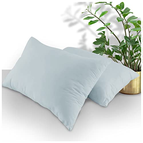 Ulta Soft Plain Pillow Case 2 Pack, Breathable Washable Bedding Pillow Set, Plain Dyed Housewife Pillowcases, Sky Blue, 74X48 Cm