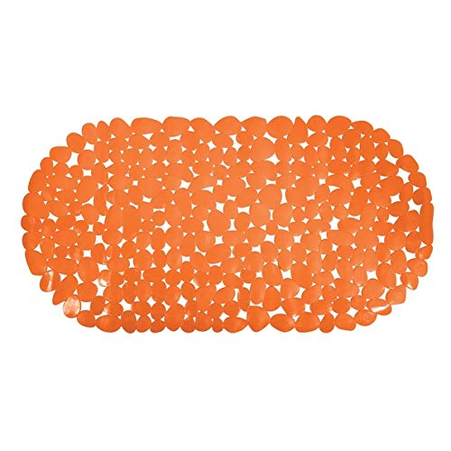 "Bath mat ""Galet"" of PVC 68x35cm orange"