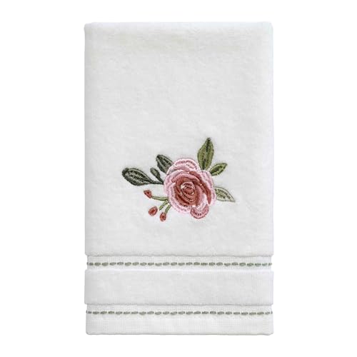 "Avanti Linens - Fingertip Towel, Soft & Absorbent Cotton Towel (Spring Garden Collection), 13.00"" x 13.00"""