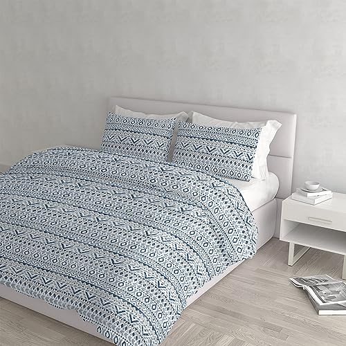 Italian Bed Linen Hellas Fantasy Duvet Cover Set, Made in Italy – Duvet Cover Set – Duvet Cover 250 x 200 cm with Flap and Pillow Cases, Double, Hellas