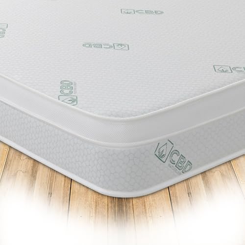 Starlight Beds Calm & Relax CBD Oil Infused Wellness Mattress With CBD Fabric Premium Hybrid Memory Foam Mattress 9 Inch Deep 4ft Small Double (4ft x 6ft3, 120cm x 190cm)