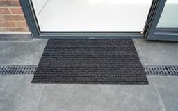 Serdim Rugs Trapper Heavy Duty Ribbed Door Mat, Anthracite, 50x80cm