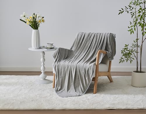 GC GAVENO CAVAILIA Single Bed Cooling Blanket - Arc-Chill Fabric With Q-Max>0.5 - Lightweight Cooling Blanket For Couch, Bed or Travel - Machine Washable Home Décor Throw 130x170 Cm - Grey