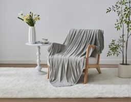 GC GAVENO CAVAILIA Single Bed Cooling Blanket - Arc-Chill Fabric With Q-Max>0.5 - Lightweight Cooling Blanket For Couch, Bed or Travel - Machine Washable Home Décor Throw 130x170 Cm - Grey