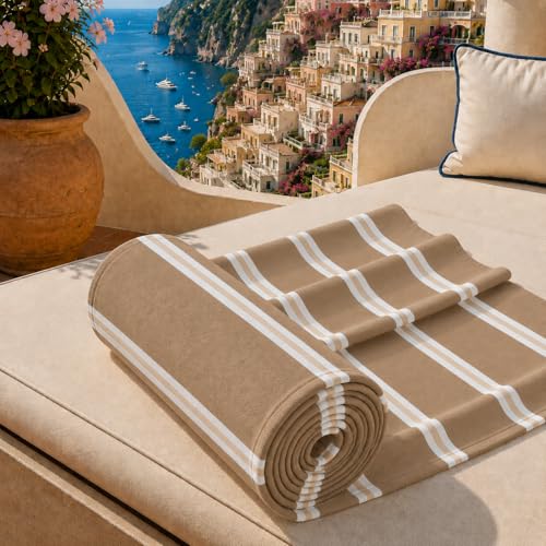 PETTI Artigiani Italiani - Microfibre Beach Towel, Beach or Pool Towel, Beach Towel, Large 90 x 180 cm, Millerighe 37