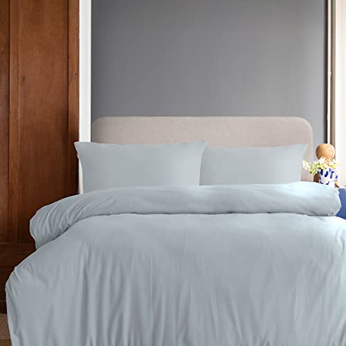 Komfortec Premium Bed Linen 155 x 220 cm with 1 Pillowcase 40 x 80 cm Brushed Microfibre Set - Grey