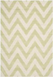 Safavieh Modern Indoor Hand Tufted Rectangle Area Rug, Cambridge Collection, CAM139, in Light Green / Ivory, 122 X 183 cm for Living Room, Bedroom or Any Indoor Space