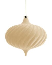 Latte Spiral Velvet Christmas Bauble 20 cm, Extra Large Tree Ornament