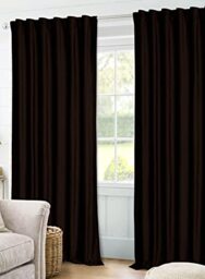 Tribeca Living Luxury Velvet Room Darkening Window Curtains - 50 x 84-Inch, Chocolate, 2 Panels (Rod Pocket/Back Tab) (VELSOCUR84CH)